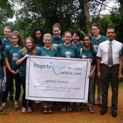 Projects Abroad Dentistry interns and healthcare staff pose for a group photo after a successful medical camp and dental outreach in Colombo, Sri Lanka. Dentistry interns and healthcare staff after completing a dental outreach and medical camp in Sri Lanka.